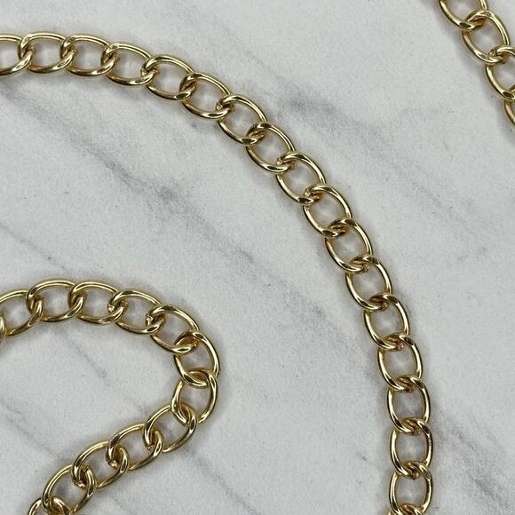 Gold Tone Chain Purse Strap 46" Crossbody Bag Replacement ✨ - Picture 9 of 11